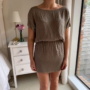 HEATHER by Bordeaux cowl back bead dress